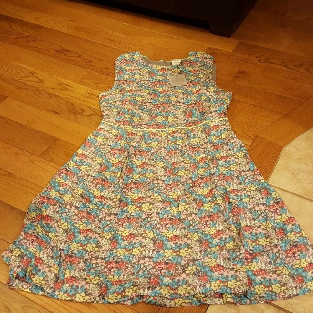 matilda jane womens brown floral dress size 10 new - Picture 1 of 7